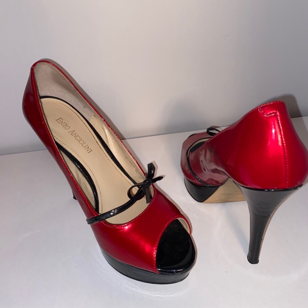 Red and black Enzo heels